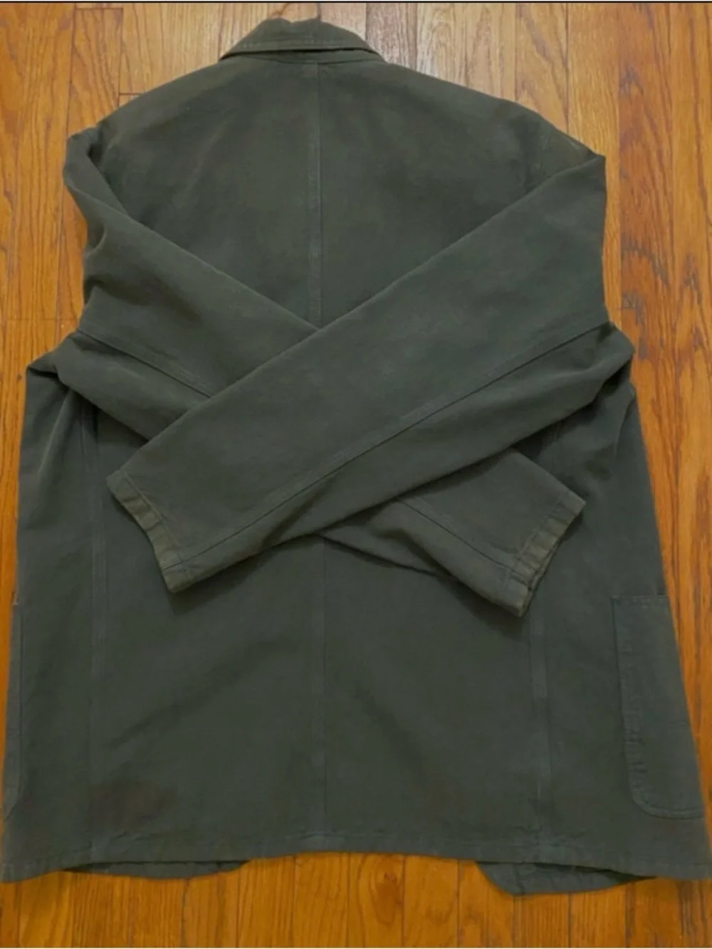 Gap 1969 Chore Jacket Canvas Twill Black Moss Size Large Button Front Retail $98